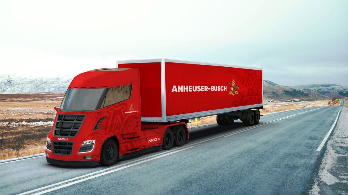 800 Brennstoffzellen-Trucks von Nikola sollen ab 2020 für Anheuser-Busch fahren. (Foto: Anheuser-Busch)